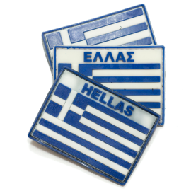 Σήμα PVC Ελληνική Σημαία Γαλάζιο/Λευκό