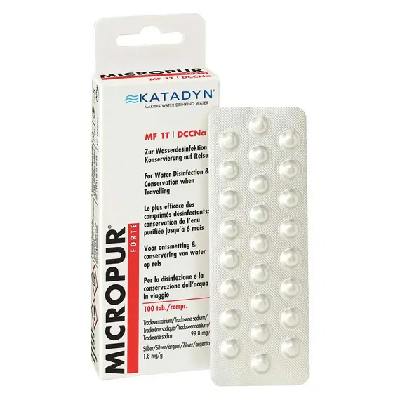 Katadyn MF 1/100T Ταμπλέτες Καθαρισμού Νερού με Ιόντα Αργύρου + Χλώριο Katadyn MF 1/100T Ταμπλέτες Καθαρισμού Νερού με Ιόντα Αργύρου + Χλώριο