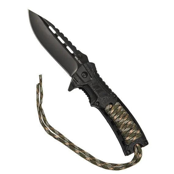 MIl-TEC Αναδιπλούμενο Μαχαίρι με Χειρολαβή Paracord & Σπινθηριστή