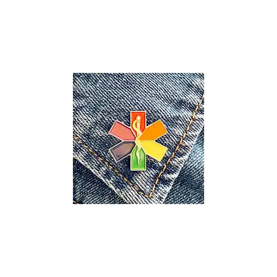 LGBT Rainbow Star of Life Καρφίτσα Μεταλλική
