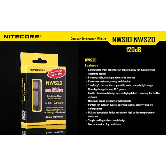 Σφυρίχτρα NITECORE NWS συσκευασία Σφυρίχτρα NITECORE NWS συσκευασία