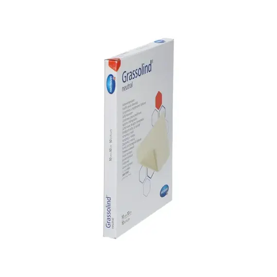 Grassolind Γάζα Παραφίνης Ανοιχτών Τραυμάτων 10 cm x 10 cm (10 τεμάχια)
