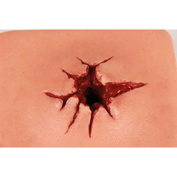 Εκπαιδευτικό Ομοίωμα Τραύματος από Σφαίρα με Λειτουργία Αιμορραγίας Εκπαιδευτικό Ομοίωμα Τραύματος από Σφαίρα με Λειτουργία Αιμορραγίας