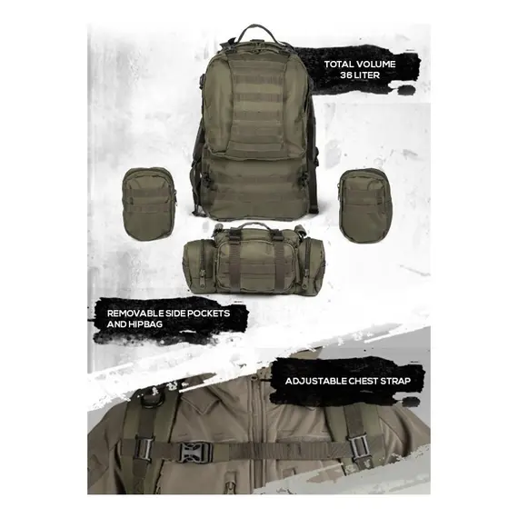 MIL-TEC DEFENSE PACK Σάκος Πλάτης 36 Λίτρων MIL-TEC DEFENSE PACK Σάκος Πλάτης 36 Λίτρων